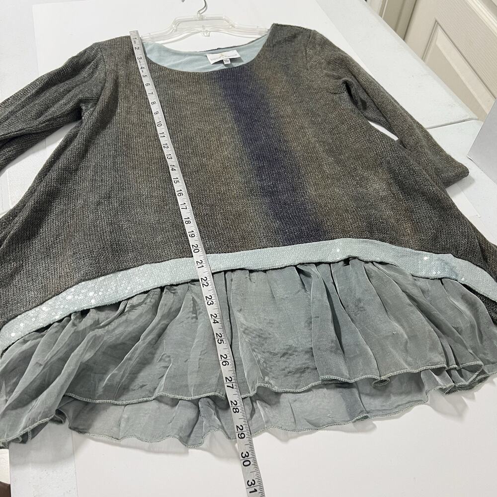 Belle France Tunic Top Large 100% Silk Layer And Mohair Fairy Lagenlook Italy - Picture 11 of 12